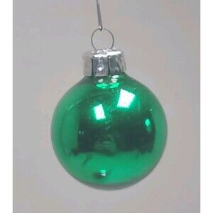 Vintage Solid Green East Germany Glass Christmas Ornament 1940's